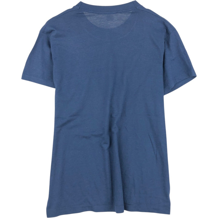 Printed T-shirt, men's size XL unclear navy blue type Vintage Second Hand