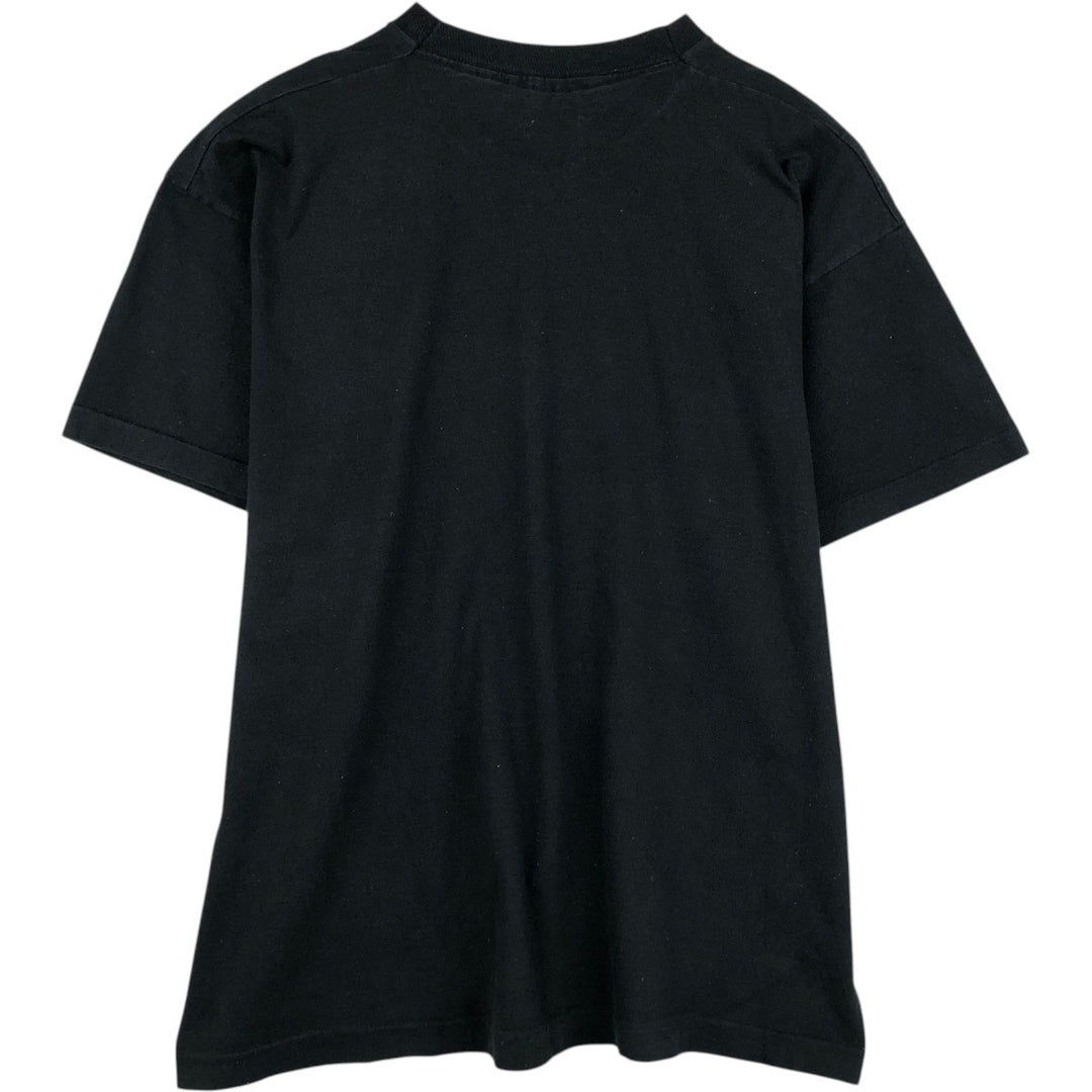 90'S Fruit of the Loom printed T-shirt, made in the USA, men's XL size, vintage cotton black type Vintage Second Hand