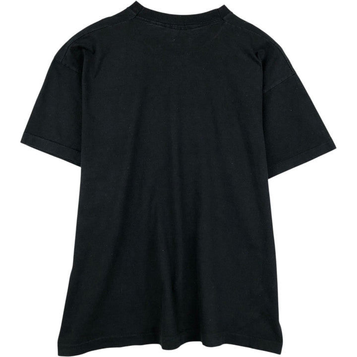 90'S Fruit of the Loom printed T-shirt, made in the USA, men's XL size, vintage cotton black type Vintage Second Hand