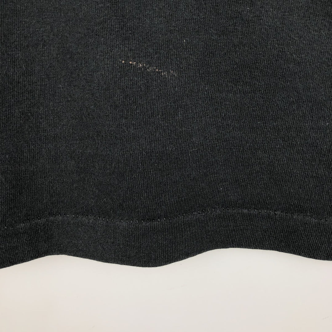 90'S Fruit of the Loom printed T-shirt, made in the USA, men's XL size, vintage cotton black type Vintage Second Hand