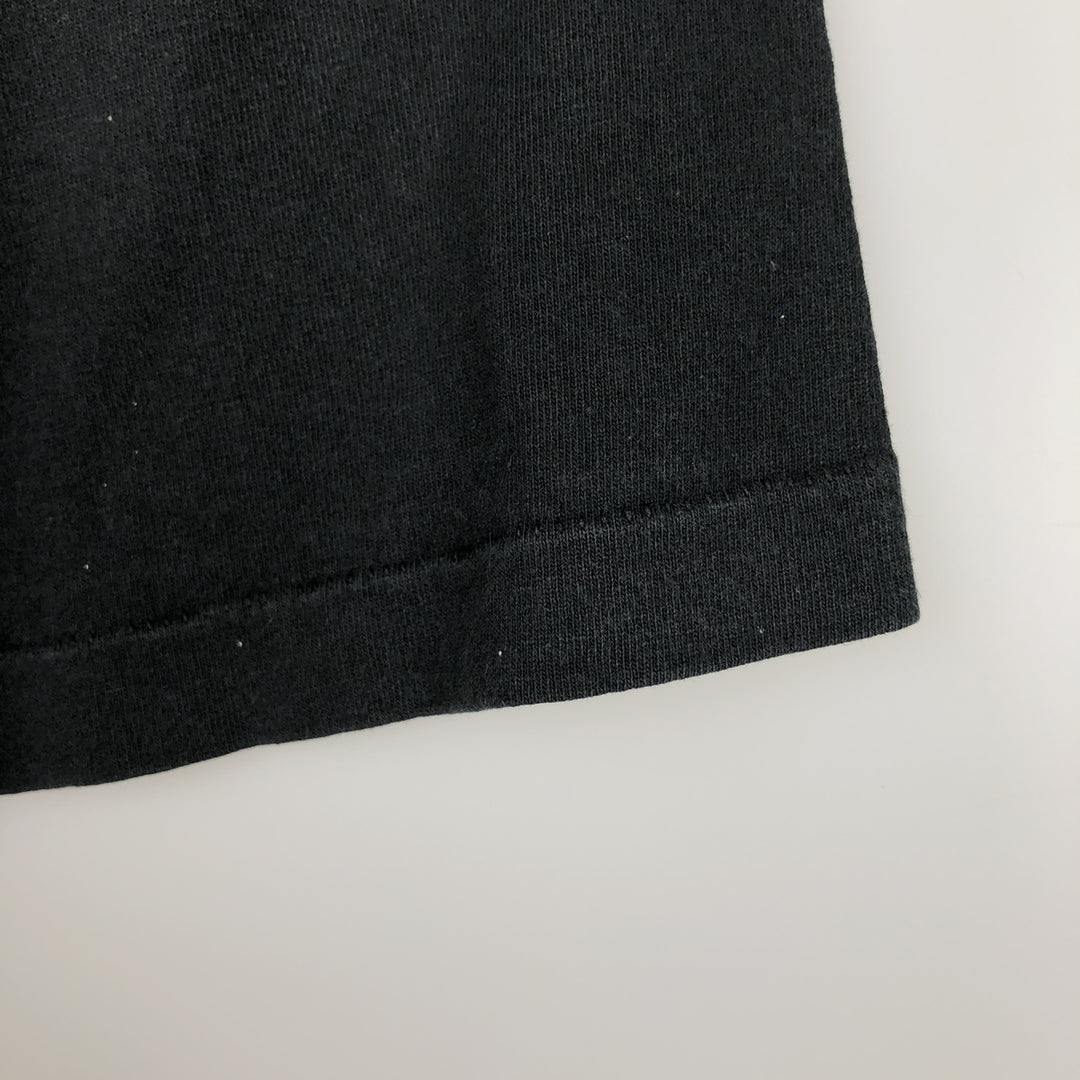 90'S Fruit of the Loom printed T-shirt, made in the USA, men's XL size, vintage cotton black type Vintage Second Hand