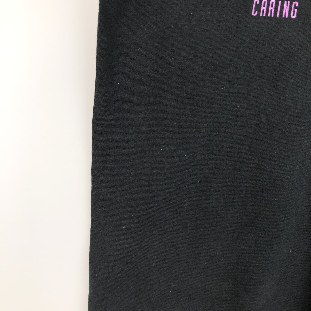 90'S Fruit of the Loom printed T-shirt, made in the USA, men's XL size, vintage cotton black type Vintage Second Hand