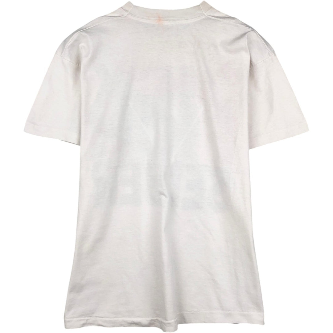 Vintage printed T-shirt, size L for men cotton white type Vintage Second Hand