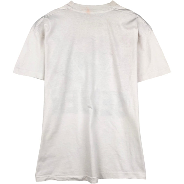 Vintage printed T-shirt, size L for men cotton white type Vintage Second Hand