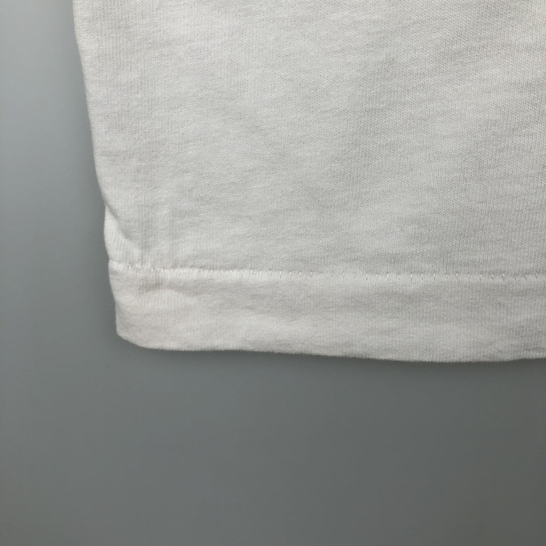 Vintage printed T-shirt, size L for men cotton white type Vintage Second Hand
