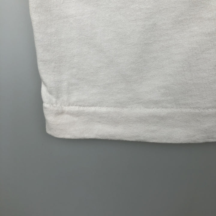 Vintage printed T-shirt, size L for men cotton white type Vintage Second Hand