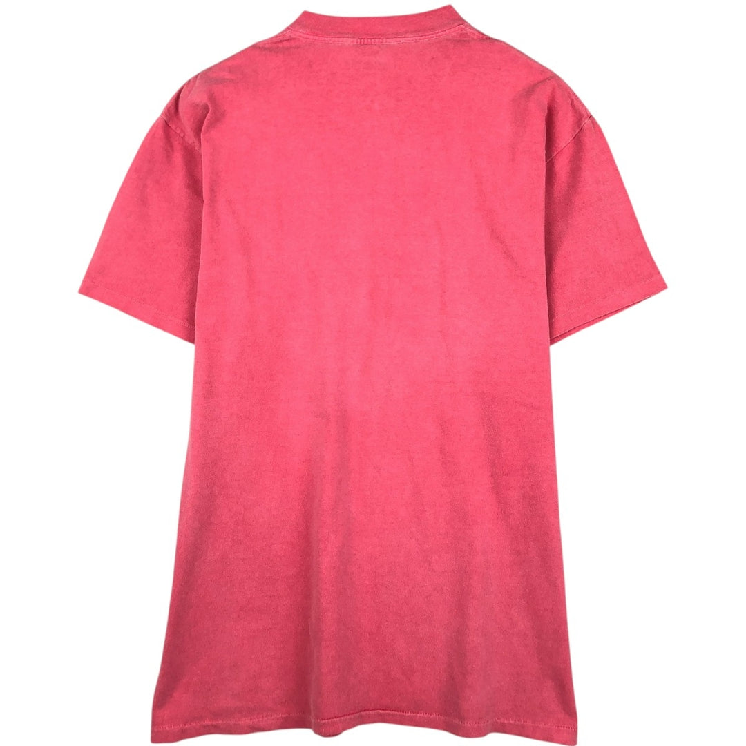 90'S SIX FLAGS Print T-Shirt, Men's Size L (Equivalent), Vintage unclear pink type Vintage Second Hand