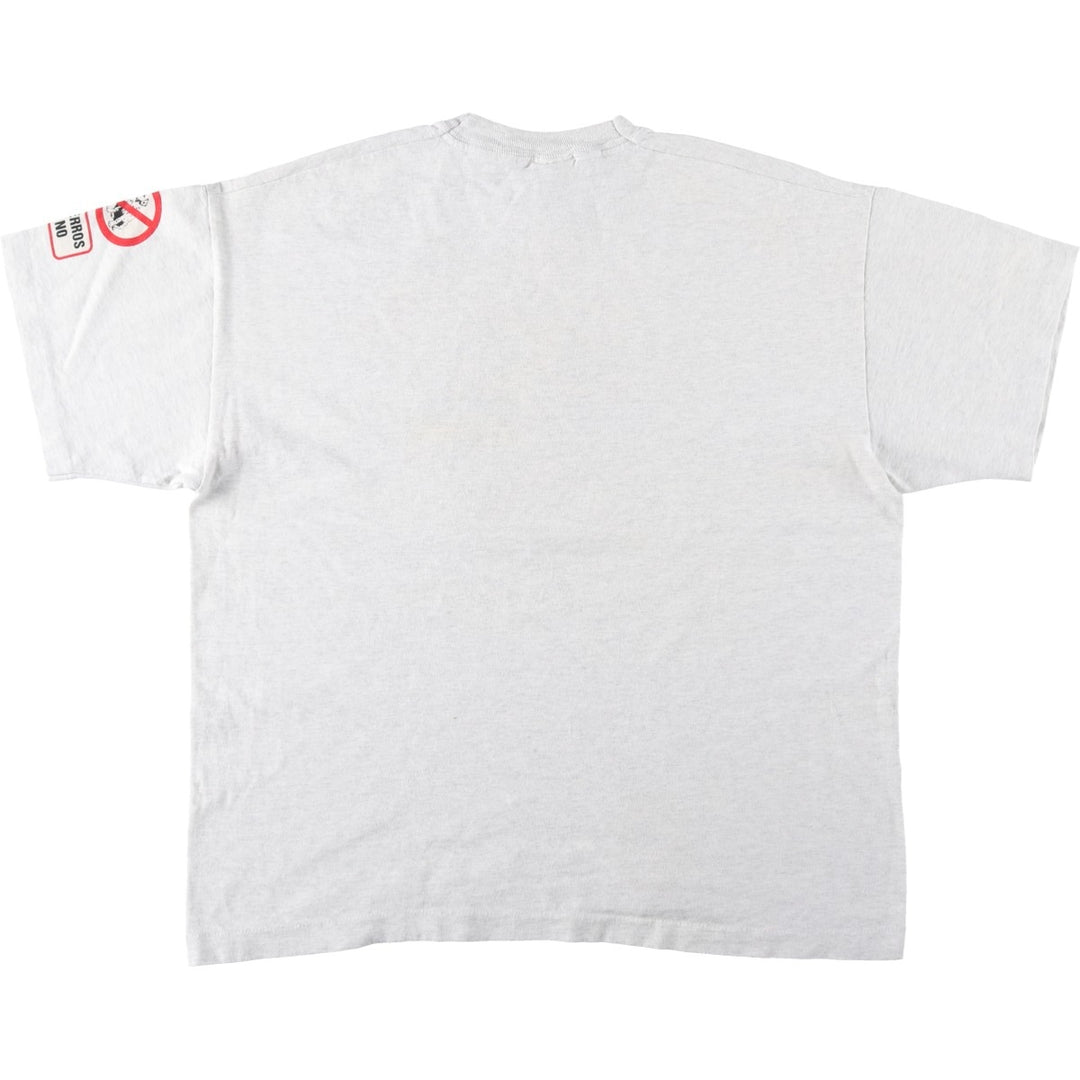 90'S Screen Stars FRUIT OF THE LOOM Print T-Shirt, Men's XL equivalent, Vintage cotton gray type Vintage Second Hand