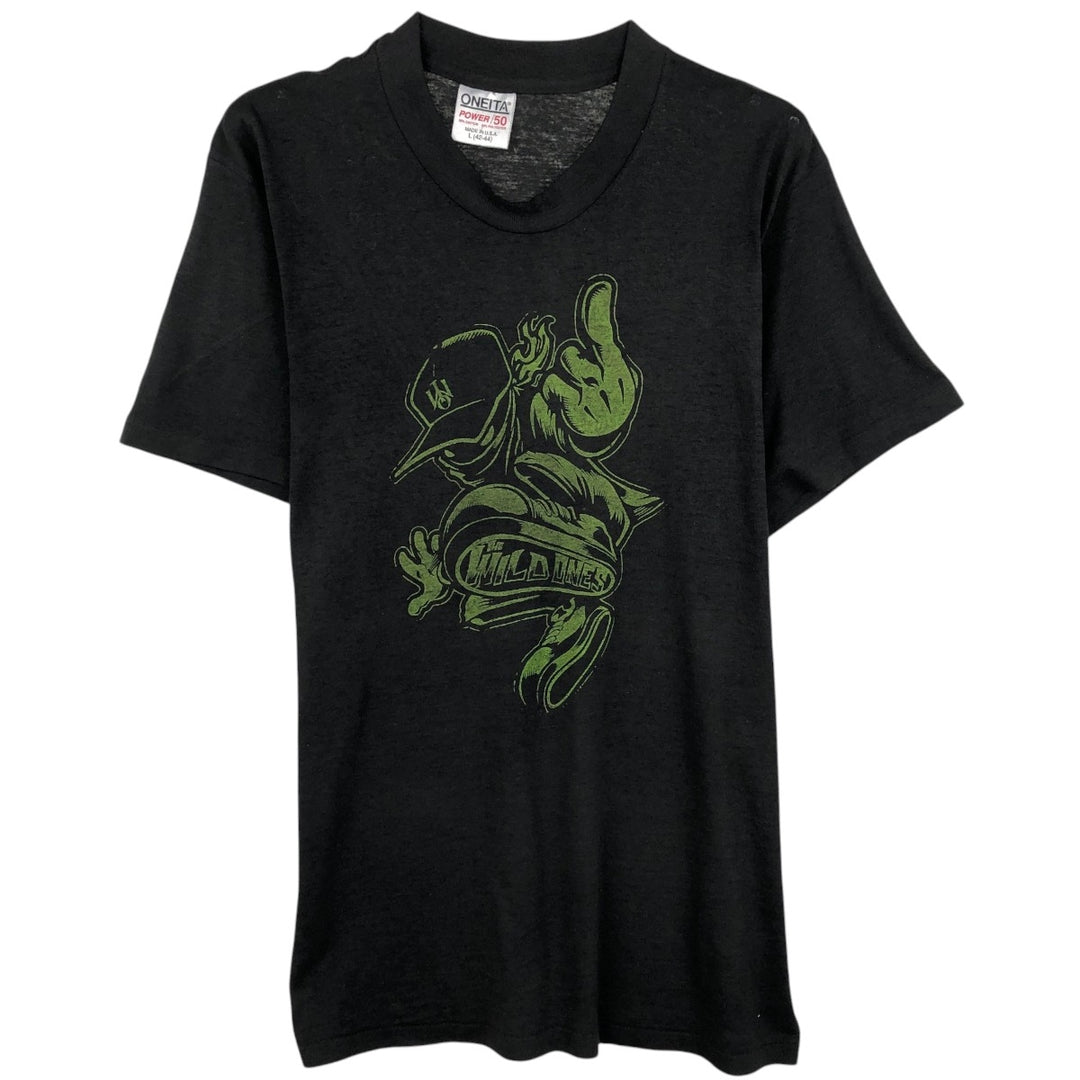 90'S ONEITA THE WILD ONES Print T-Shirt, Made in USA, Men's Size L (approx.), Vintage cotton black type Vintage Second Hand