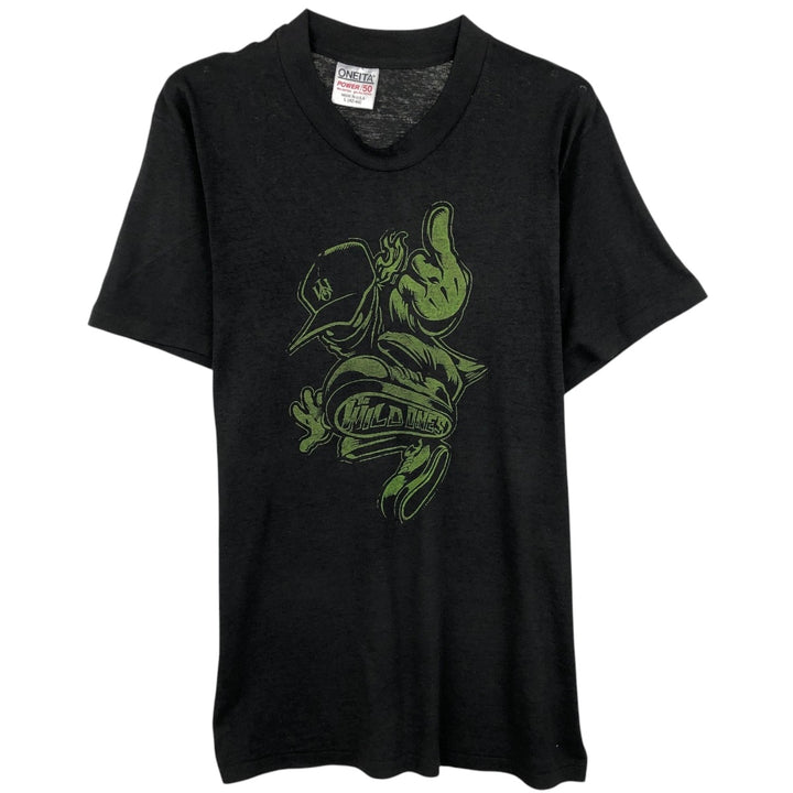 90'S ONEITA THE WILD ONES Print T-Shirt, Made in USA, Men's Size L (approx.), Vintage cotton black type Vintage Second Hand