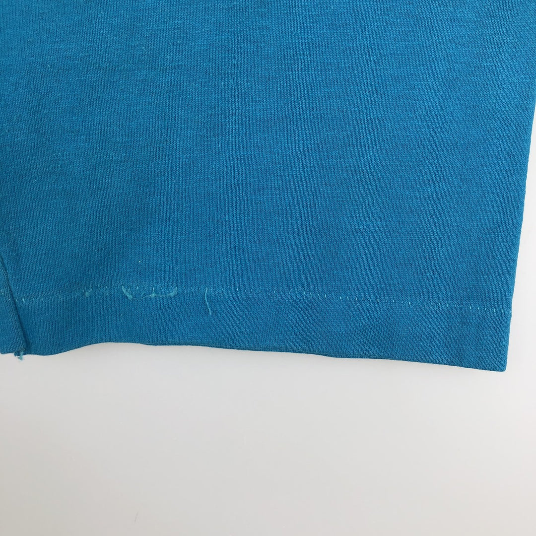 80'S Tee Jays HEF-T Print T-Shirt, Made in USA, Men's Size L (Equivalent), Vintage polyester blue type Vintage Second Hand