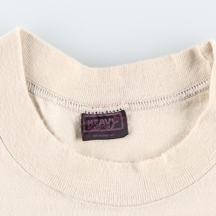 ~90'S Heavy Back Print T-Shirt, Men's XL Equivalent, Vintage cotton Beige type Vintage Second Hand
