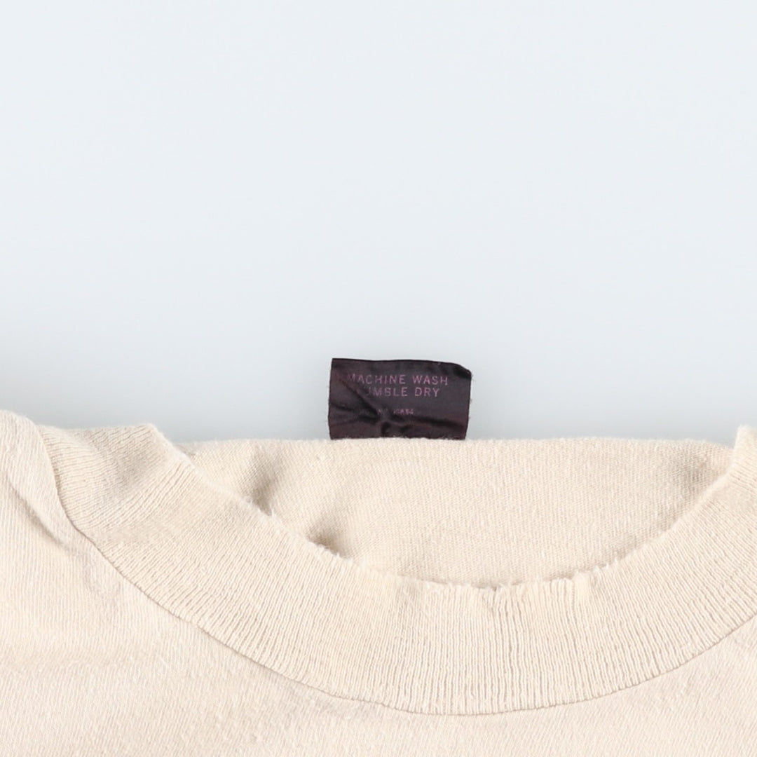 ~90'S Heavy Back Print T-Shirt, Men's XL Equivalent, Vintage cotton Beige type Vintage Second Hand