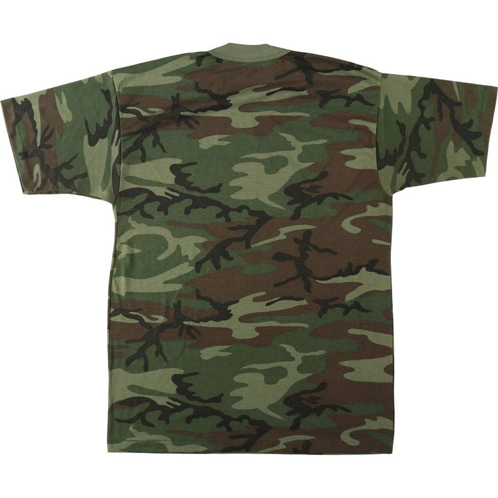 ~90'S Woodland Camo Print T-Shirt, Men's Size M (Equivalent), Vintage unclear Khaki type Vintage Second Hand