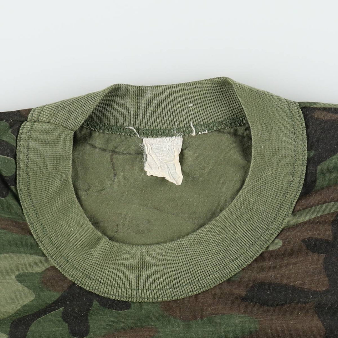~90'S Woodland Camo Print T-Shirt, Men's Size M (Equivalent), Vintage unclear Khaki type Vintage Second Hand