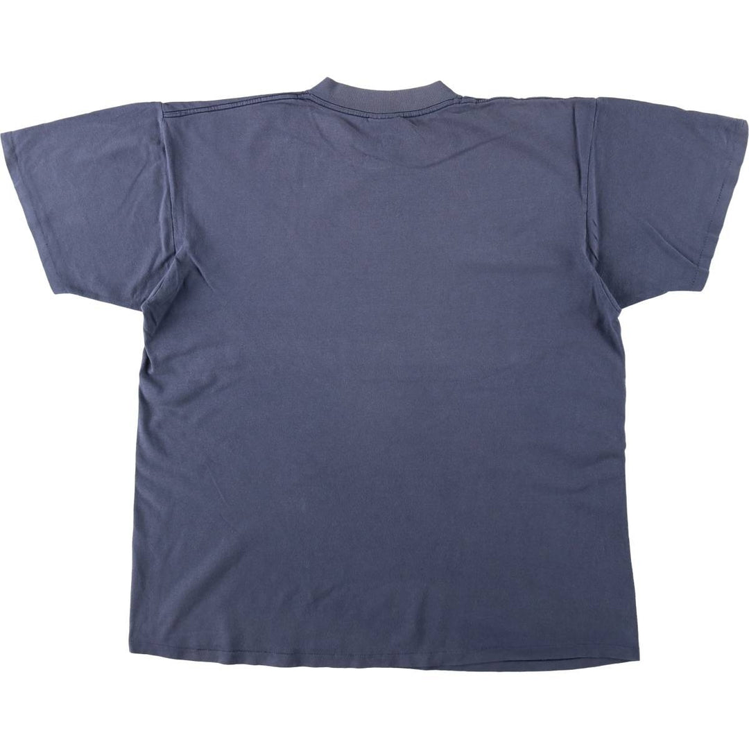 90'S ONEITA Printed T-shirt Made in USA Men's XL Vintage cotton navy blue type Vintage Second Hand