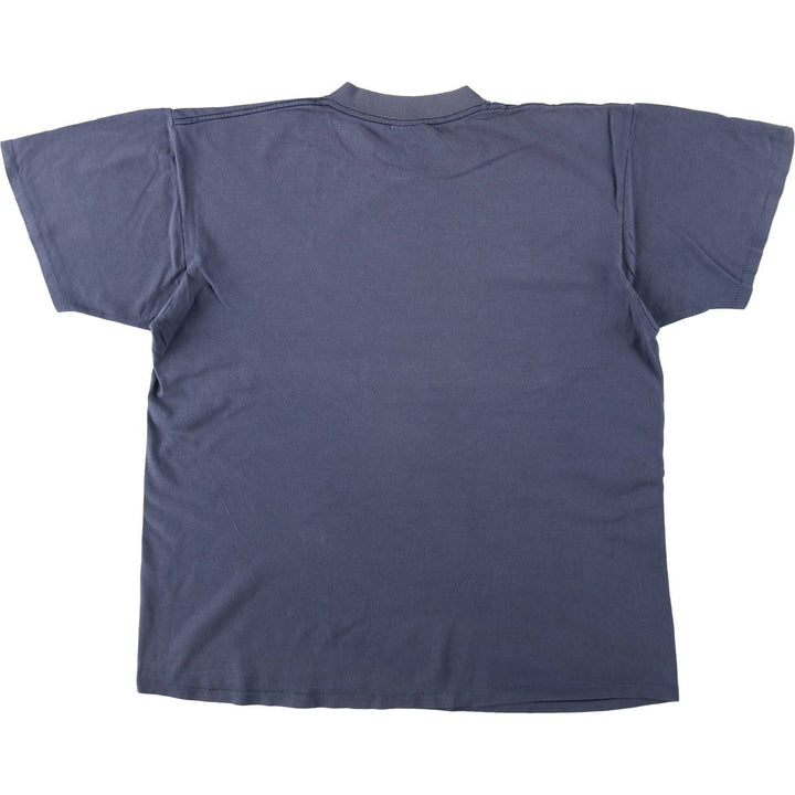 90'S ONEITA Printed T-shirt Made in USA Men's XL Vintage cotton navy blue type Vintage Second Hand