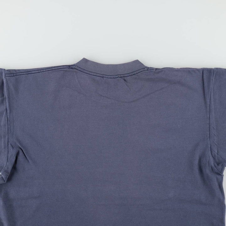 90'S ONEITA Printed T-shirt Made in USA Men's XL Vintage cotton navy blue type Vintage Second Hand