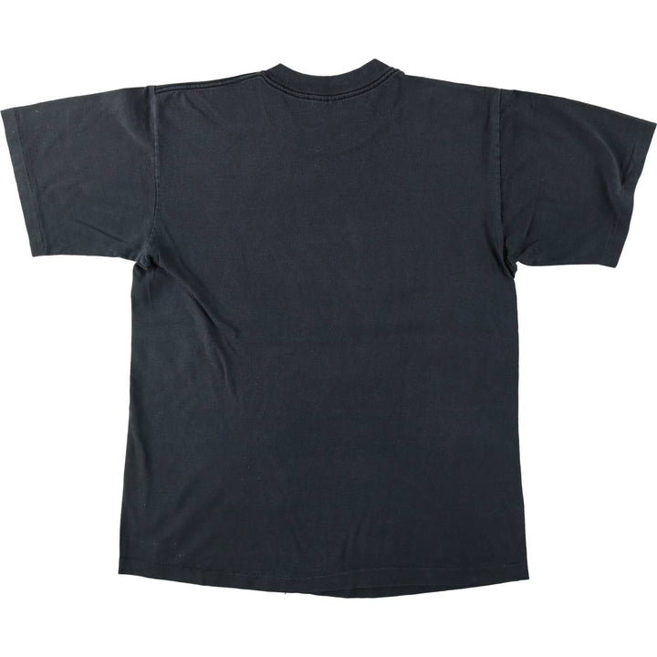 90'S Tee Jays SOF TEE Print T-Shirt, Made in USA, Men's Size L (Equivalent), Vintage cotton black type Vintage Second Hand