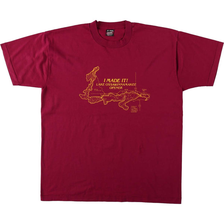 90'S Fruit of the Loom Best Printed T-shirt, Made in USA, Men's XL, Vintage cotton red type Vintage Second Hand