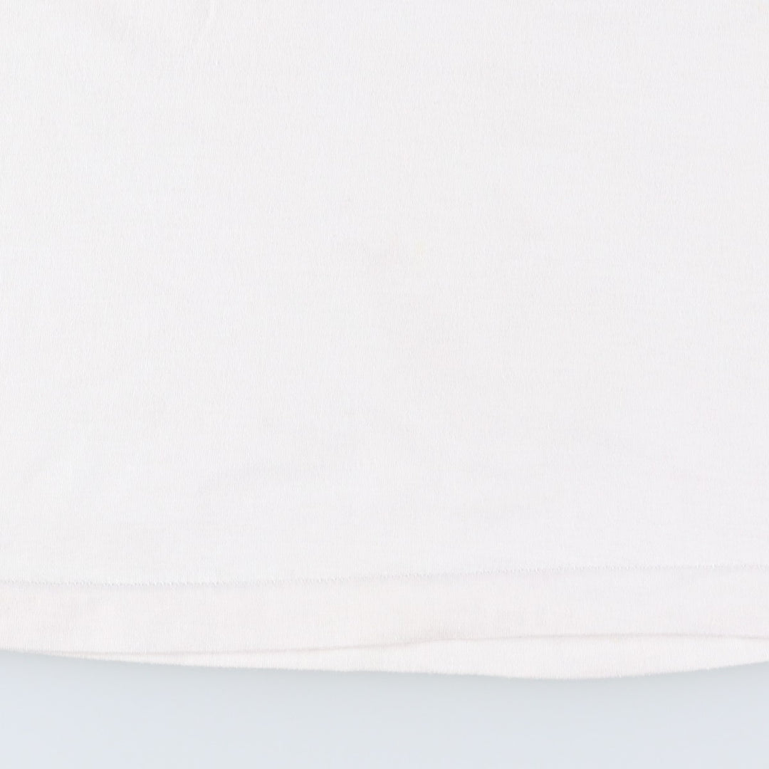 90'S Fruit of the Loom Best Printed T-shirt, Made in USA, Men's L size, Vintage cotton white type Vintage Second Hand