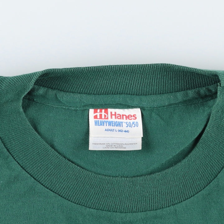 90'S Hanes HEAVYWEIGHT 50 cotton green type Vintage Second Hand