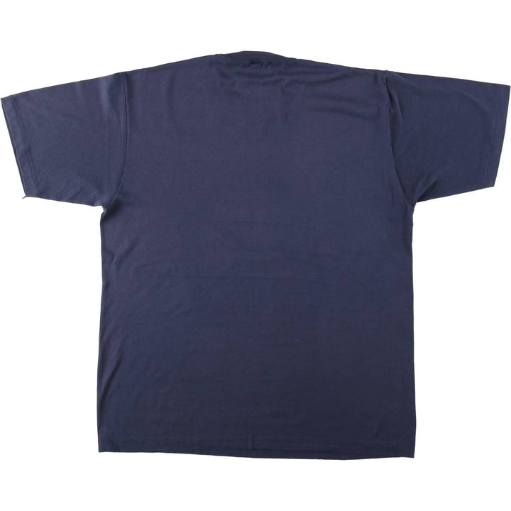 Vintage 80s-90'S Jerzees Printed T-Shirt, Made in USA, Men's XL cotton navy blue type Vintage Second Hand
