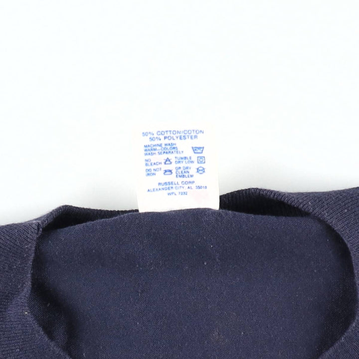 Vintage 80s-90'S Jerzees Printed T-Shirt, Made in USA, Men's XL cotton navy blue type Vintage Second Hand
