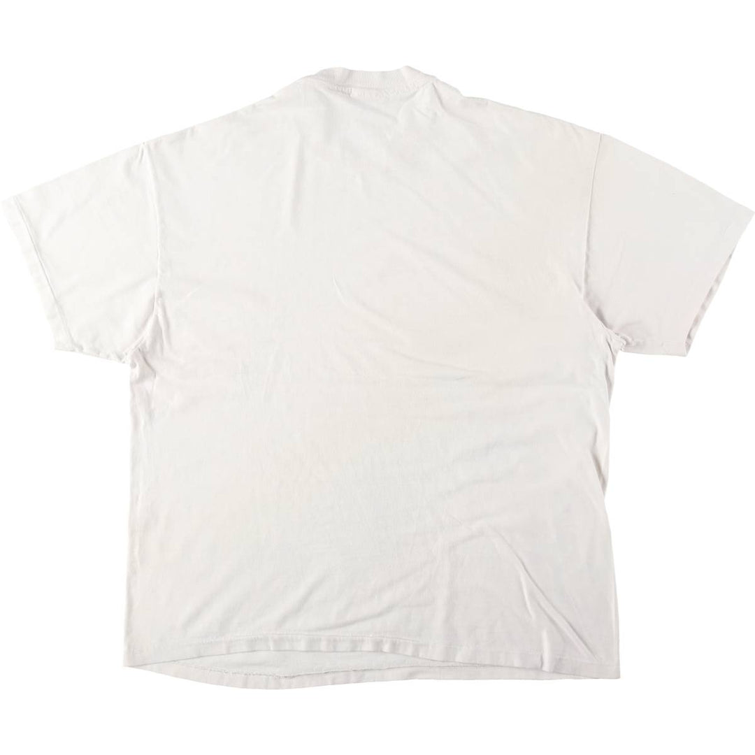 90'S Hanes BEEFY-T Printed T-shirt Made in USA Men's XL Vintage cotton white type Vintage Second Hand