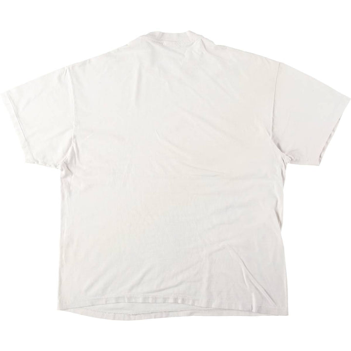 90'S Hanes BEEFY-T Printed T-shirt Made in USA Men's XL Vintage cotton white type Vintage Second Hand