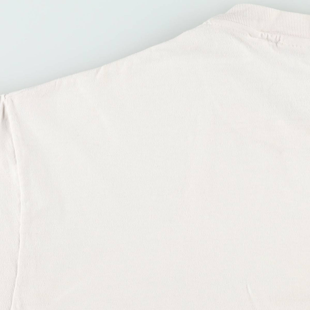 90'S Hanes BEEFY-T Printed T-shirt Made in USA Men's XL Vintage cotton white type Vintage Second Hand