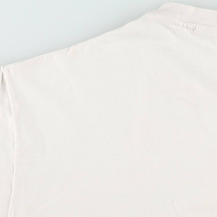 90'S Hanes BEEFY-T Printed T-shirt Made in USA Men's XL Vintage cotton white type Vintage Second Hand