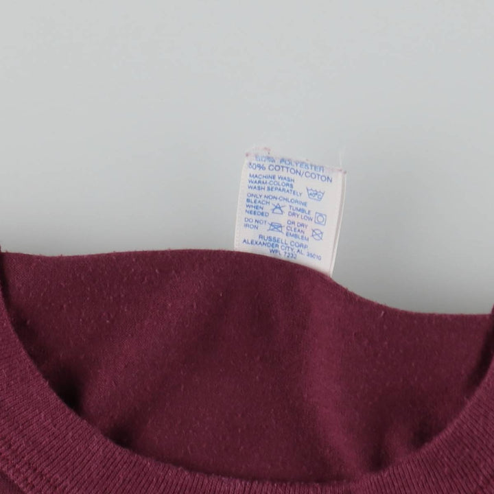 Vintage 90'S Russell print T-shirt, Made in USA, Men's Size L cotton bordeaux Vintage Second Hand