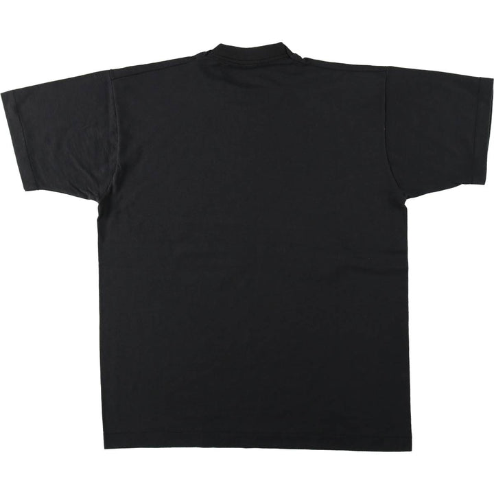 90'S Fruit of the Loom Best Printed T-shirt, Made in USA, Men's L size, Vintage cotton black type Vintage Second Hand