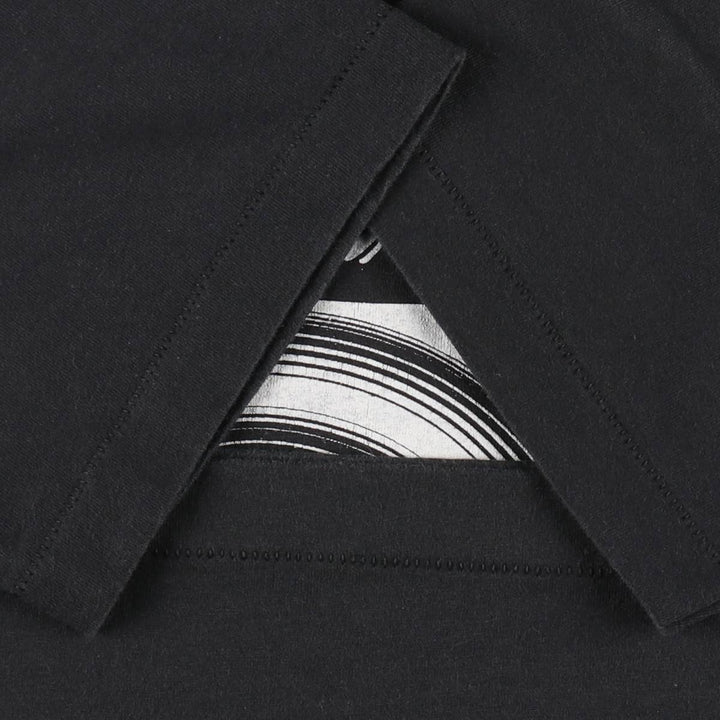90'S Fruit of the Loom Best Printed T-shirt, Made in USA, Men's L size, Vintage cotton black type Vintage Second Hand
