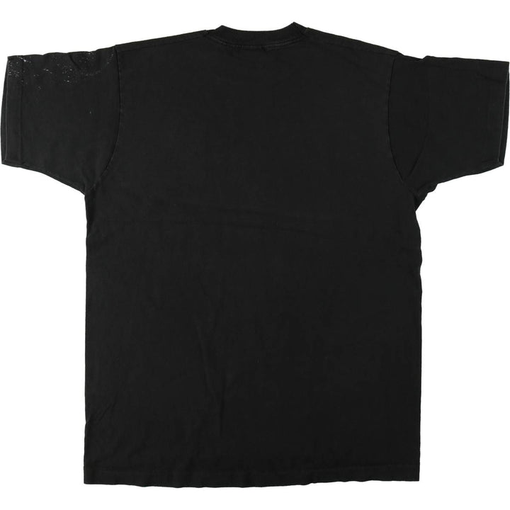 90'S Fruit of the Loom printed T-shirt, made in the USA, men's XL size, vintage cotton black type Vintage Second Hand