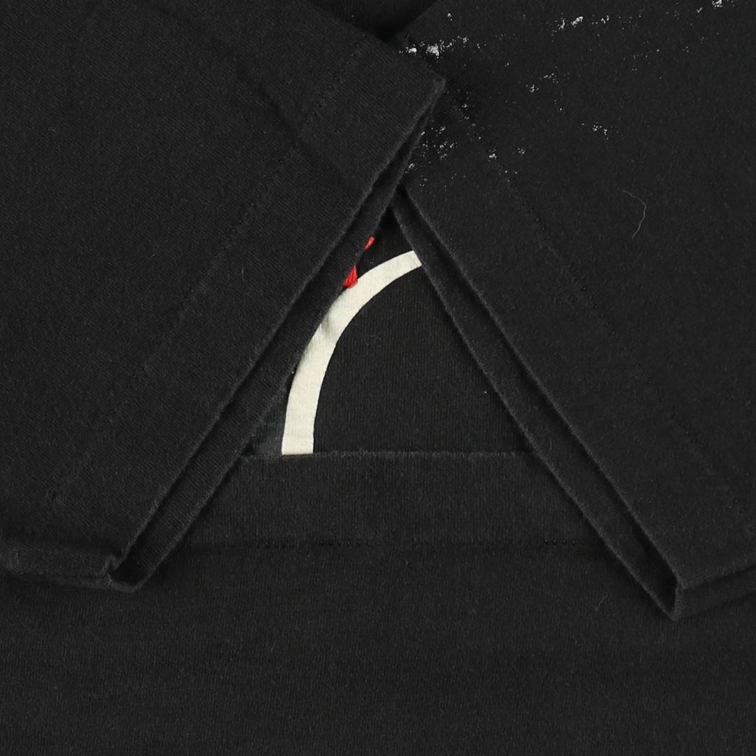 90'S Fruit of the Loom printed T-shirt, made in the USA, men's XL size, vintage cotton black type Vintage Second Hand