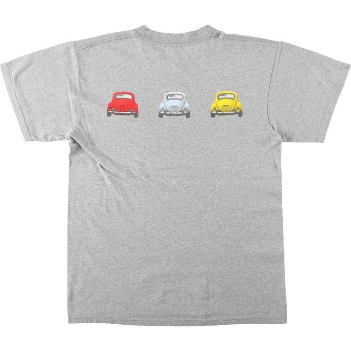 90s-00'S Delta print T-shirt, men's size M (approx.) cotton gray type Vintage Second Hand