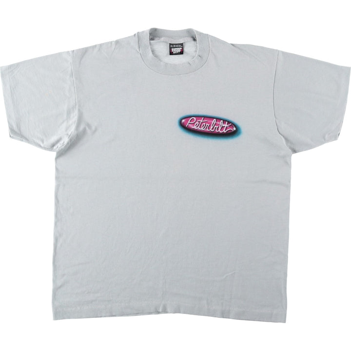 90'S Screen Stars printed T-shirt, made in USA, men's size XL (approx.) cotton gray type Vintage Second Hand