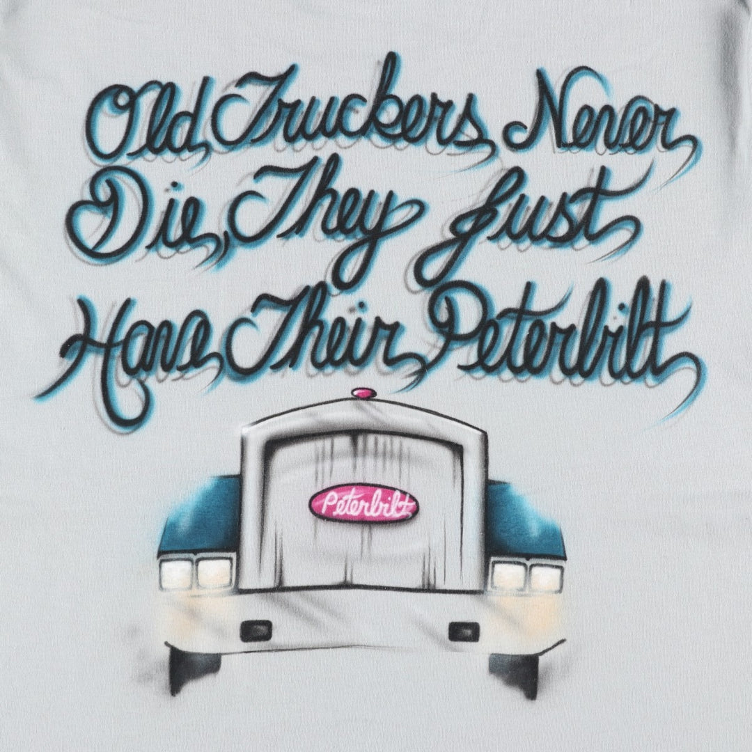 90'S Screen Stars printed T-shirt, made in USA, men's size XL (approx.) cotton gray type Vintage Second Hand