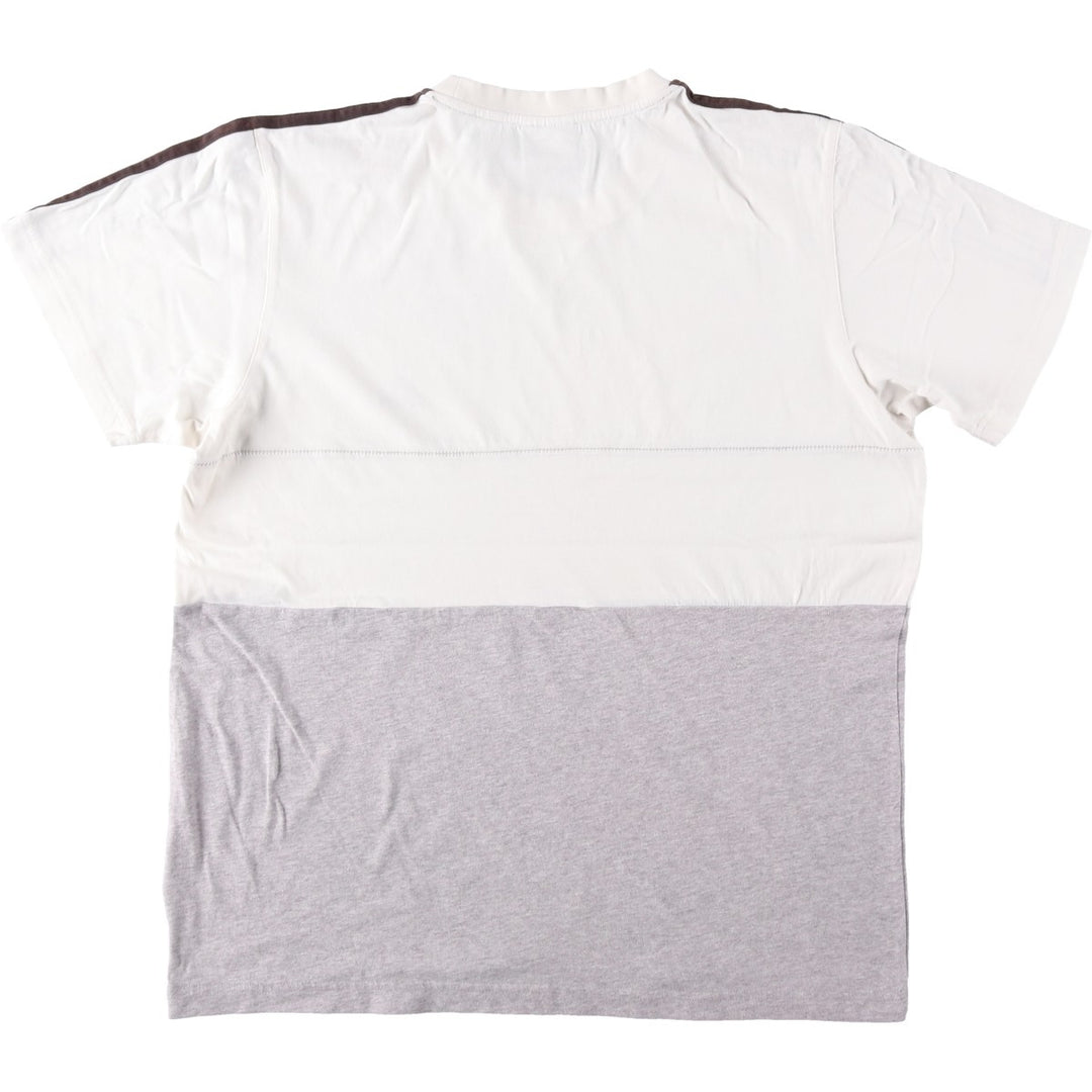 2000'S Adidas logo T-shirt, men's size M (approx.) cotton white type Vintage Second Hand