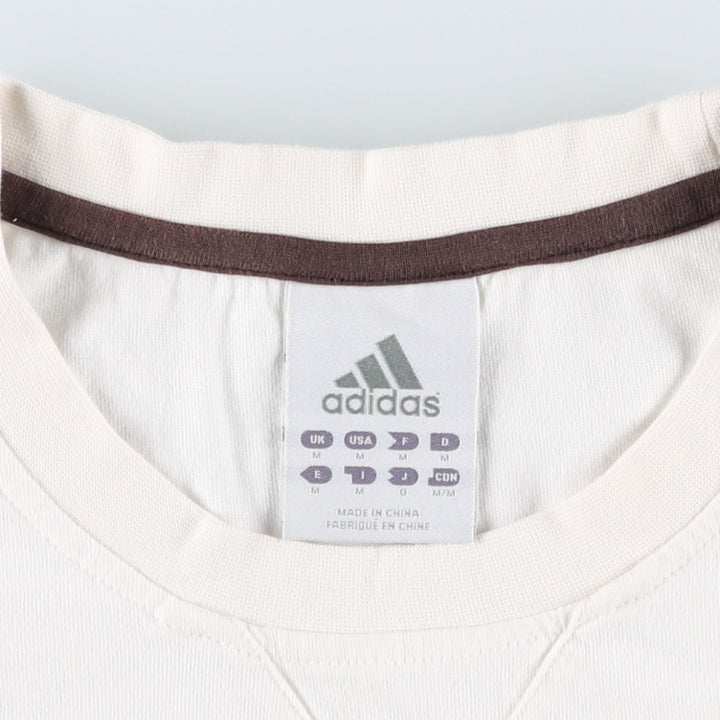 2000'S Adidas logo T-shirt, men's size M (approx.) cotton white type Vintage Second Hand