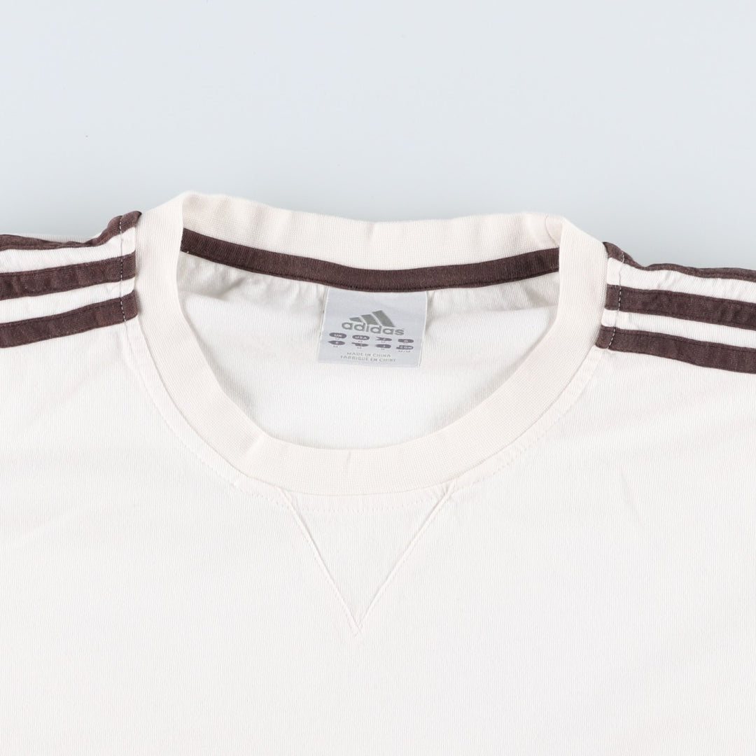 2000'S Adidas logo T-shirt, men's size M (approx.) cotton white type Vintage Second Hand