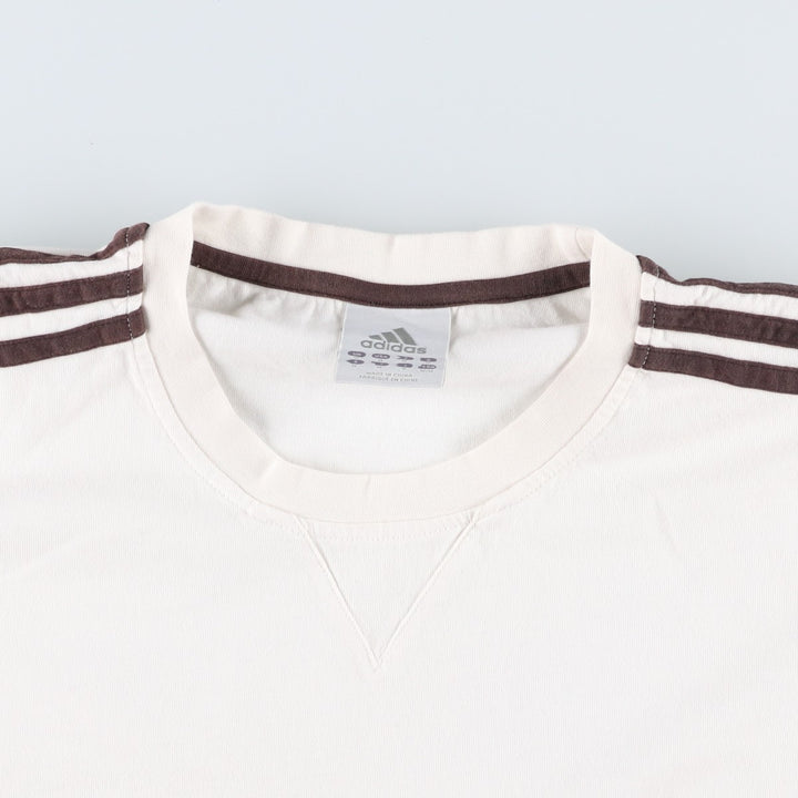 2000'S Adidas logo T-shirt, men's size M (approx.) cotton white type Vintage Second Hand