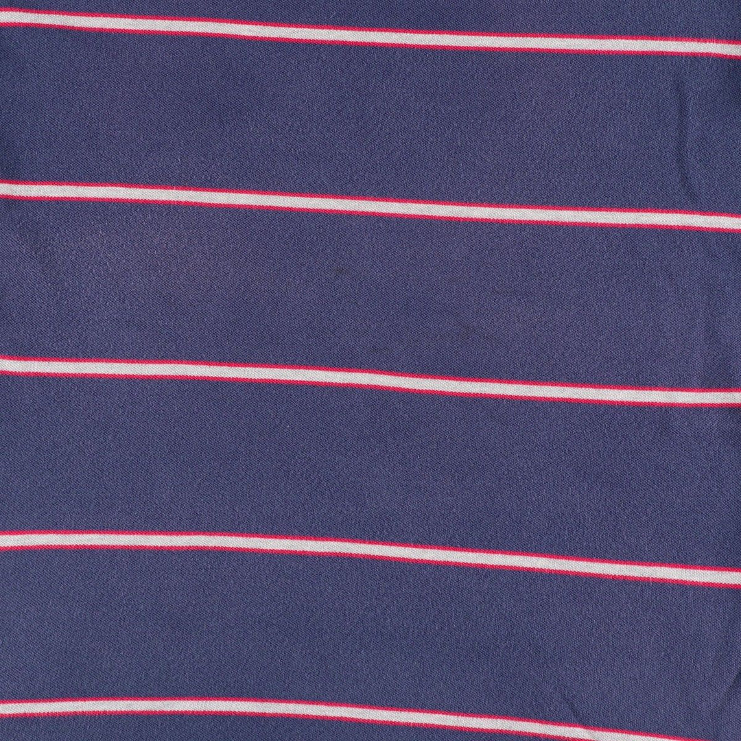 Nike Border Pattern Piqué One-Point Logo T-Shirt, Men's Size L (approx.) cotton navy blue type Vintage Second Hand