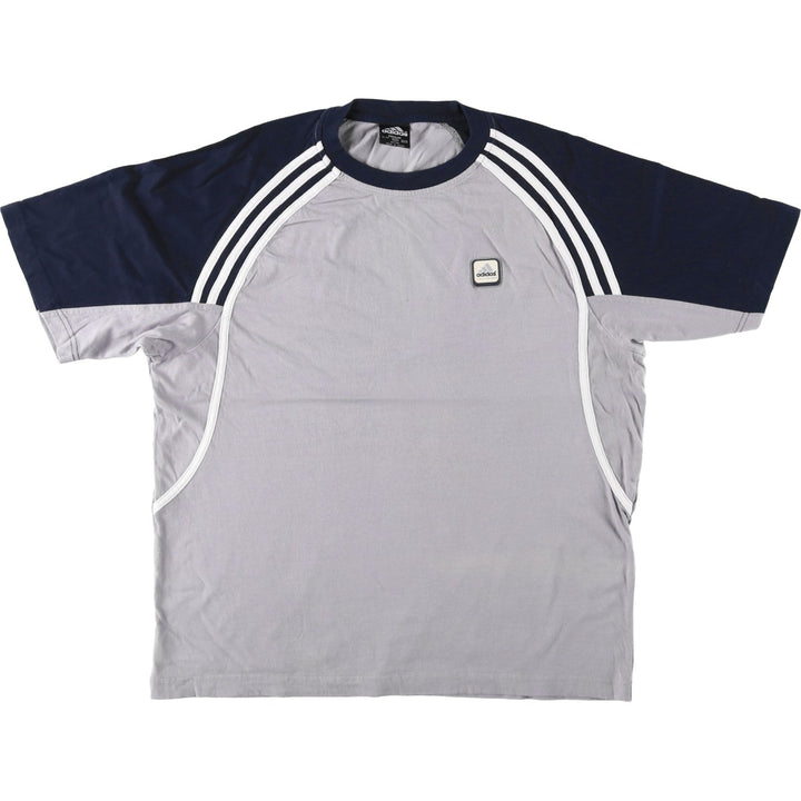 2000'S Adidas TRAINING logo T-shirt, men's size M (approx.) cotton gray type Vintage Second Hand