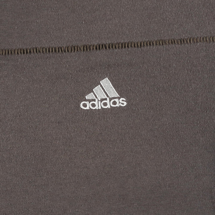 90s-00'S Adidas logo T-shirt, men's size XXL (approx.) unclear brown type Vintage Second Hand