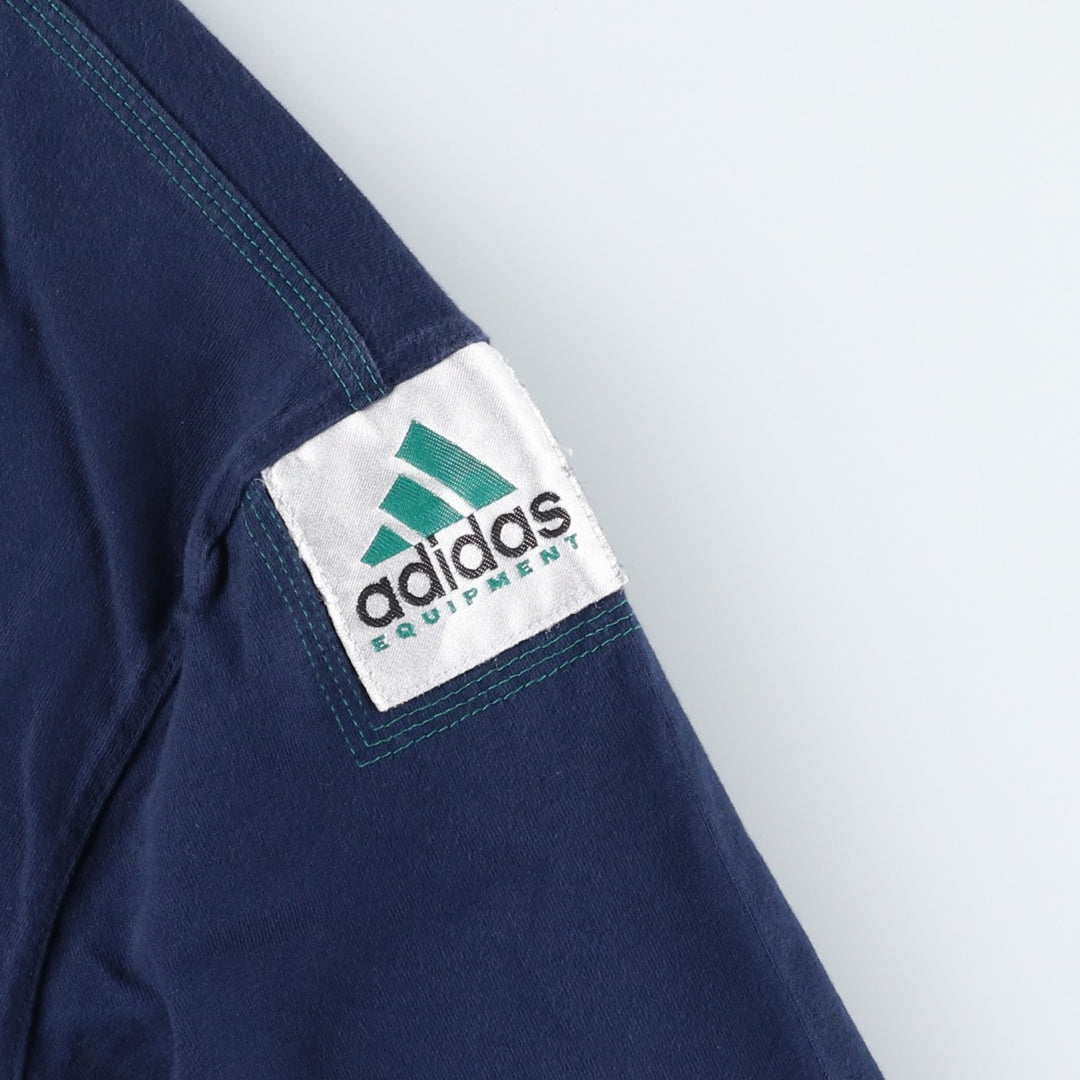 Adidas EQUIPMENT logo t-shirt, men's size XL (approx.) cotton navy blue type Vintage Second Hand
