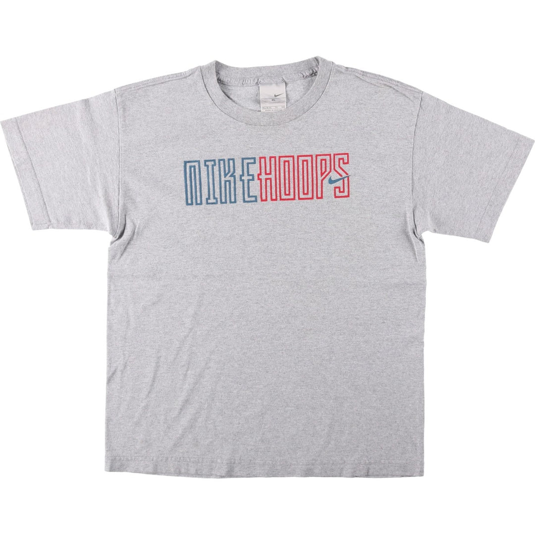 2000'S Nike sports print T-shirt, men's size S (approx.) cotton gray type Vintage Second Hand