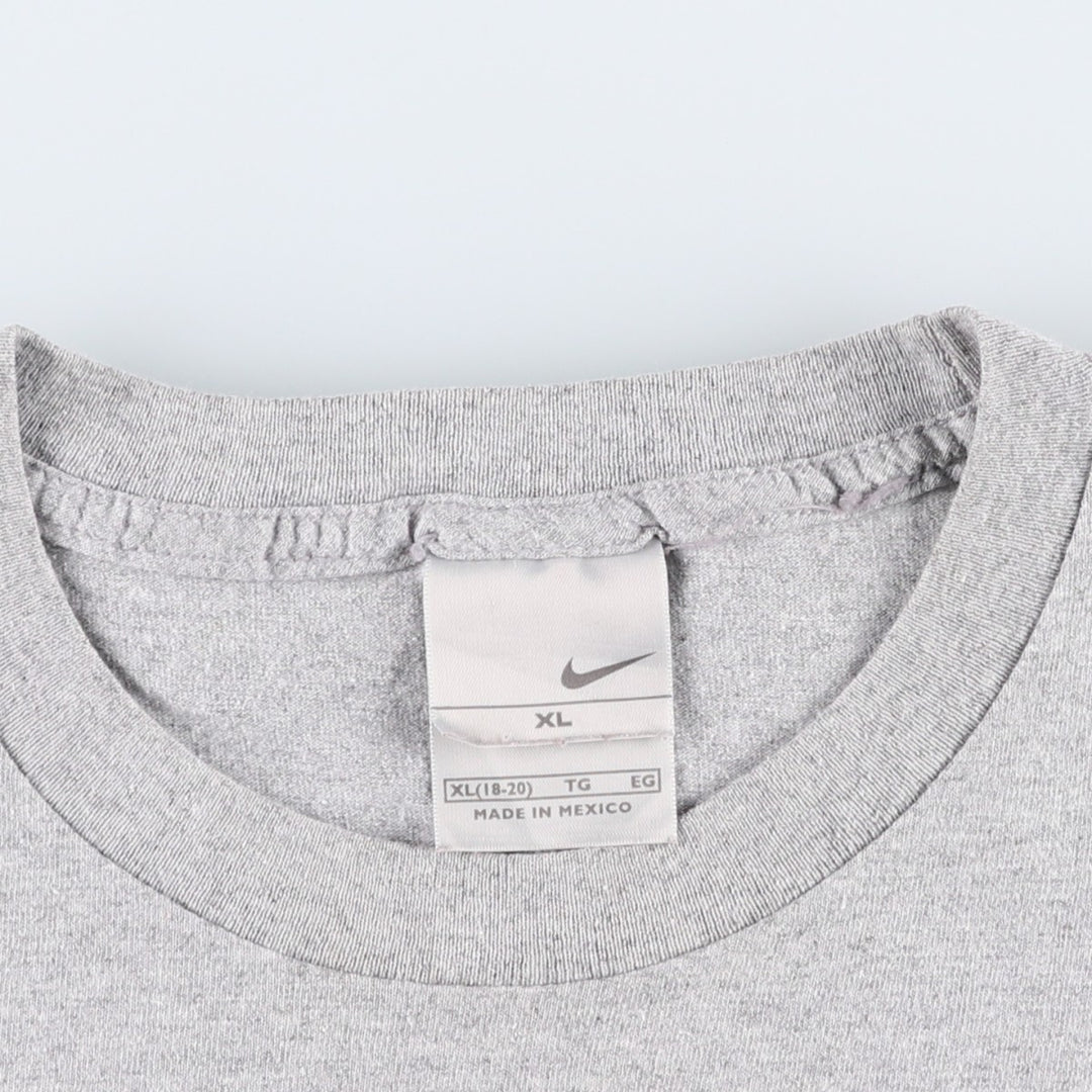 2000'S Nike sports print T-shirt, men's size S (approx.) cotton gray type Vintage Second Hand